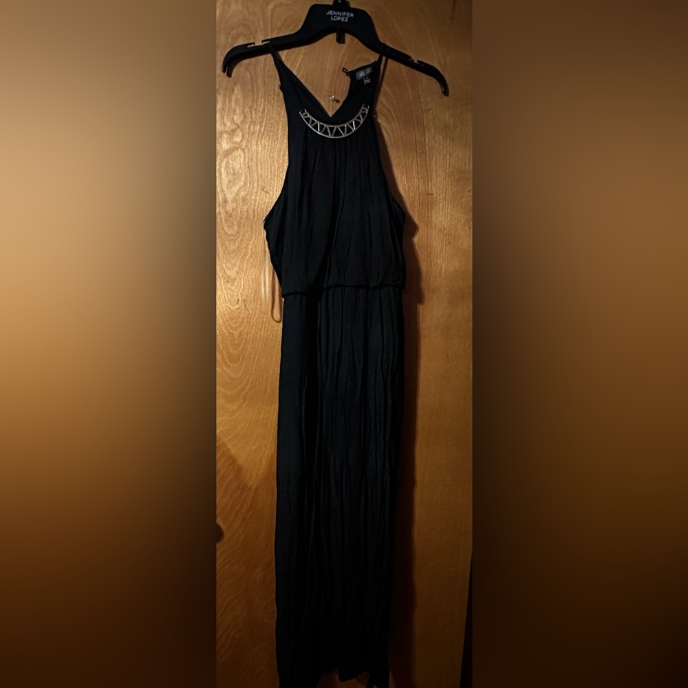 Lily Rose Black Halter Maxi Dress Size Medium Juniors Women's
